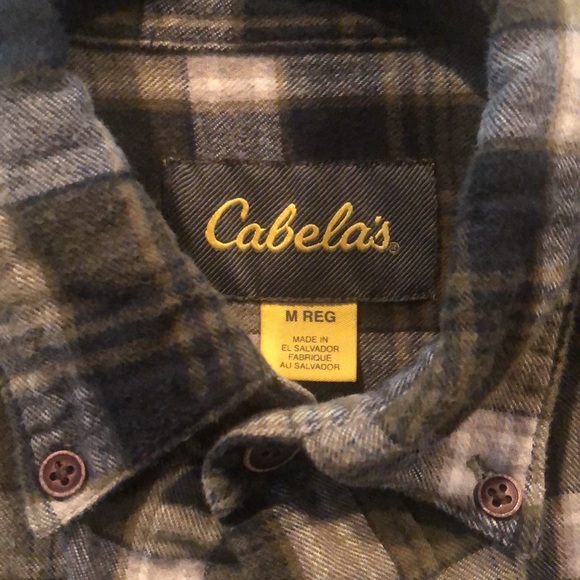 Brown cabelas flannel men’s medium - Picture 2 of 3